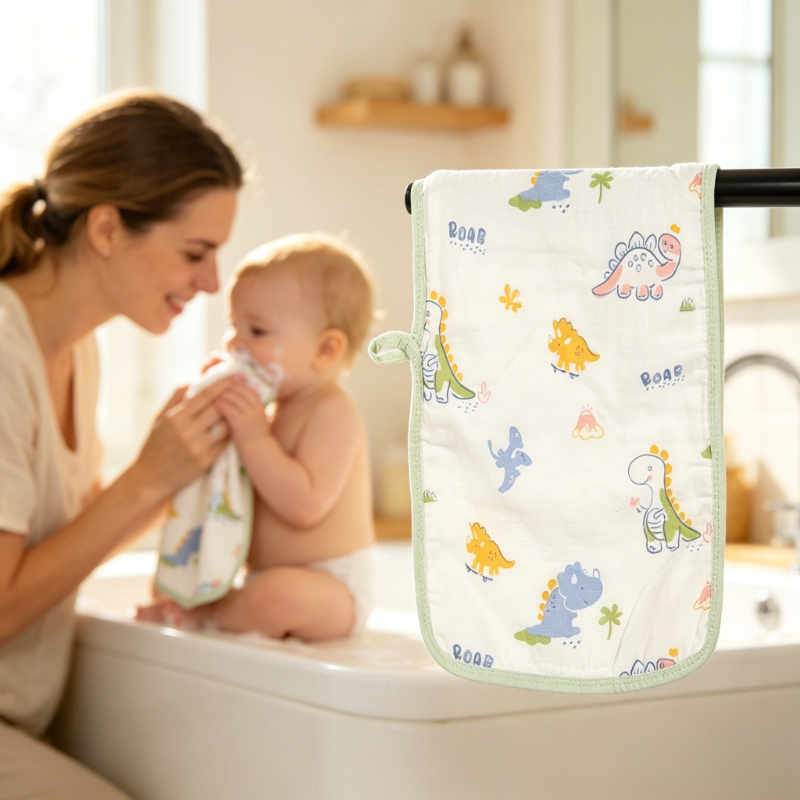 Home Textiles Face Towel - Kids Gauze Towel Drool Bib Soft