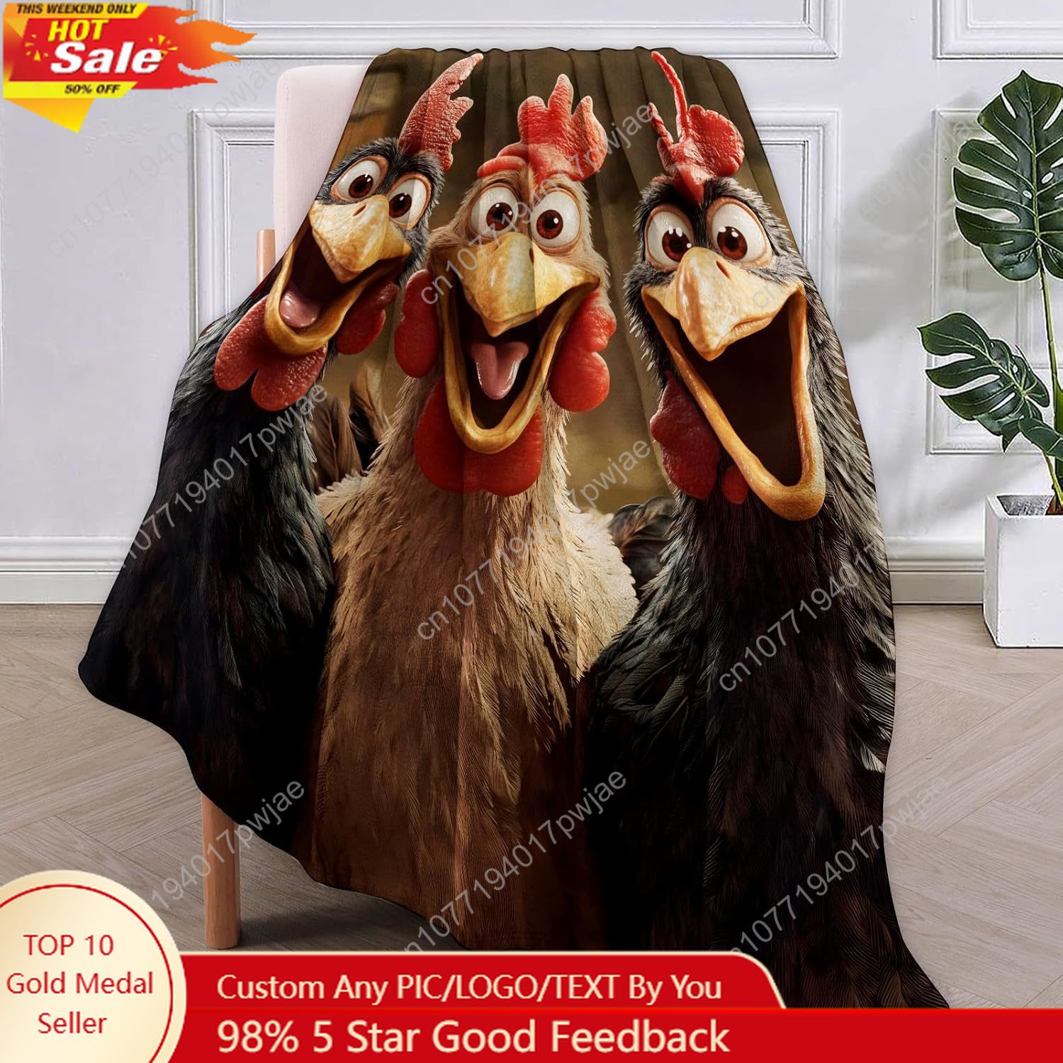 Home Textiles Blanket - Chickens Blanket Gifts for Women, Cartoon