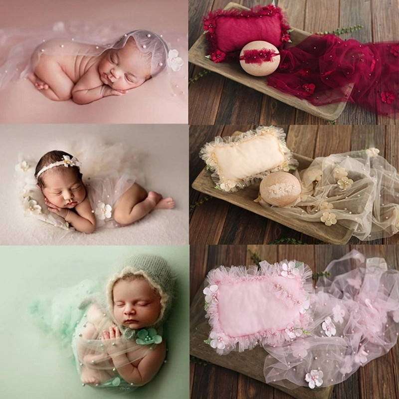Home Textiles Blanket - Newborn Photography Wrap Blanket Mesh Backdrop