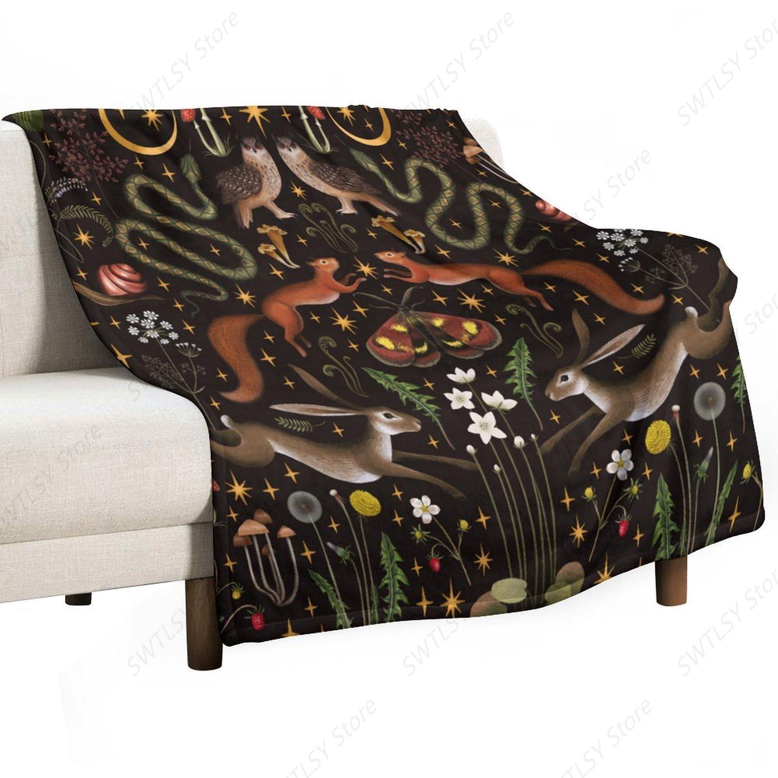Home Landing Textiles - Rustic Forest Throw Blanket, Fairy Tale