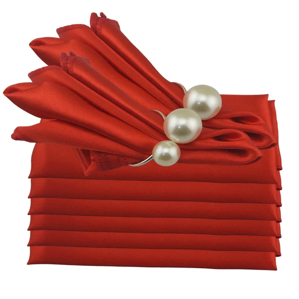 50pcs Satin Napkins For Weddin - огляд і ціна Home Textiles Towel
