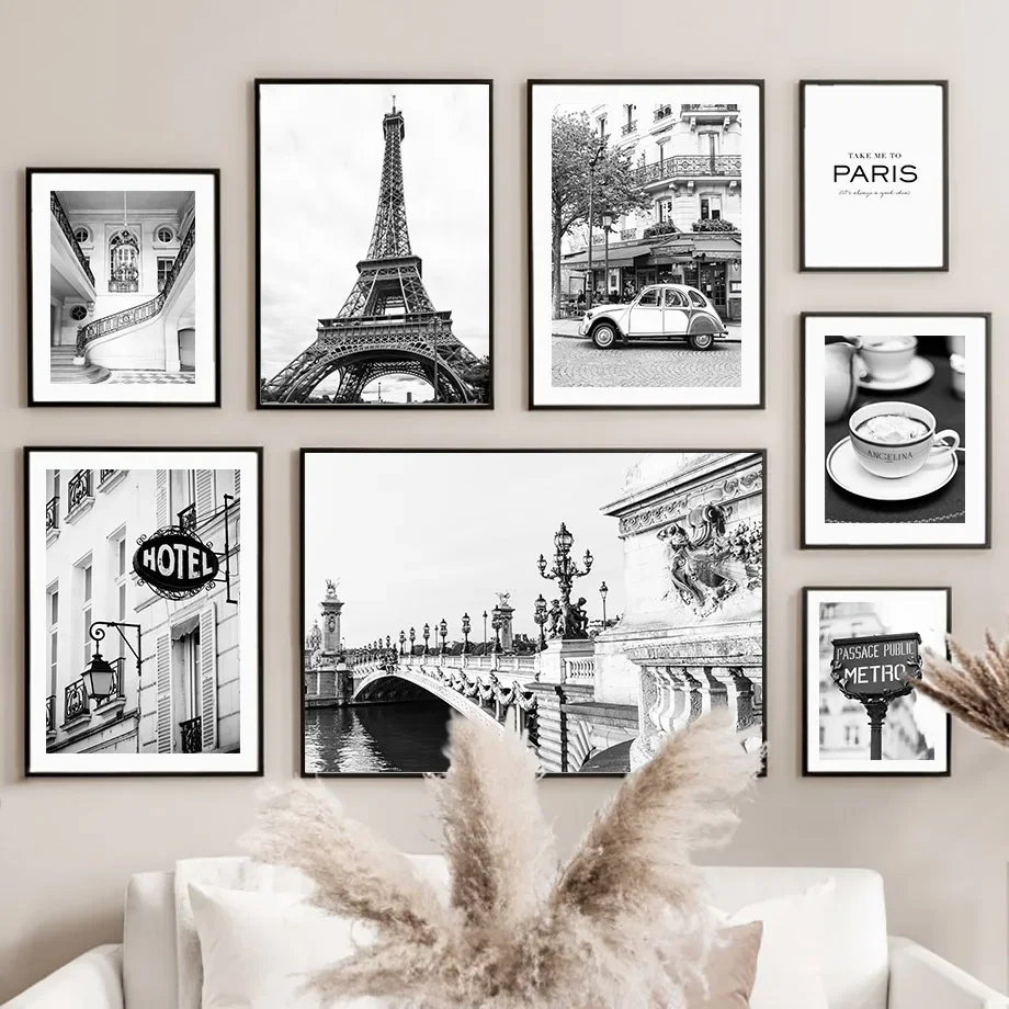 Black White Paris Towel Cafe S - огляд і ціна Home Textiles Towel