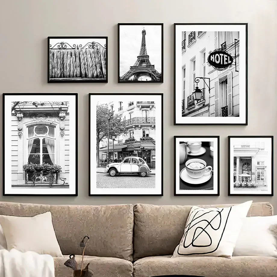 Black White Paris Towel Cafe S - огляд і ціна Home Textiles Towel