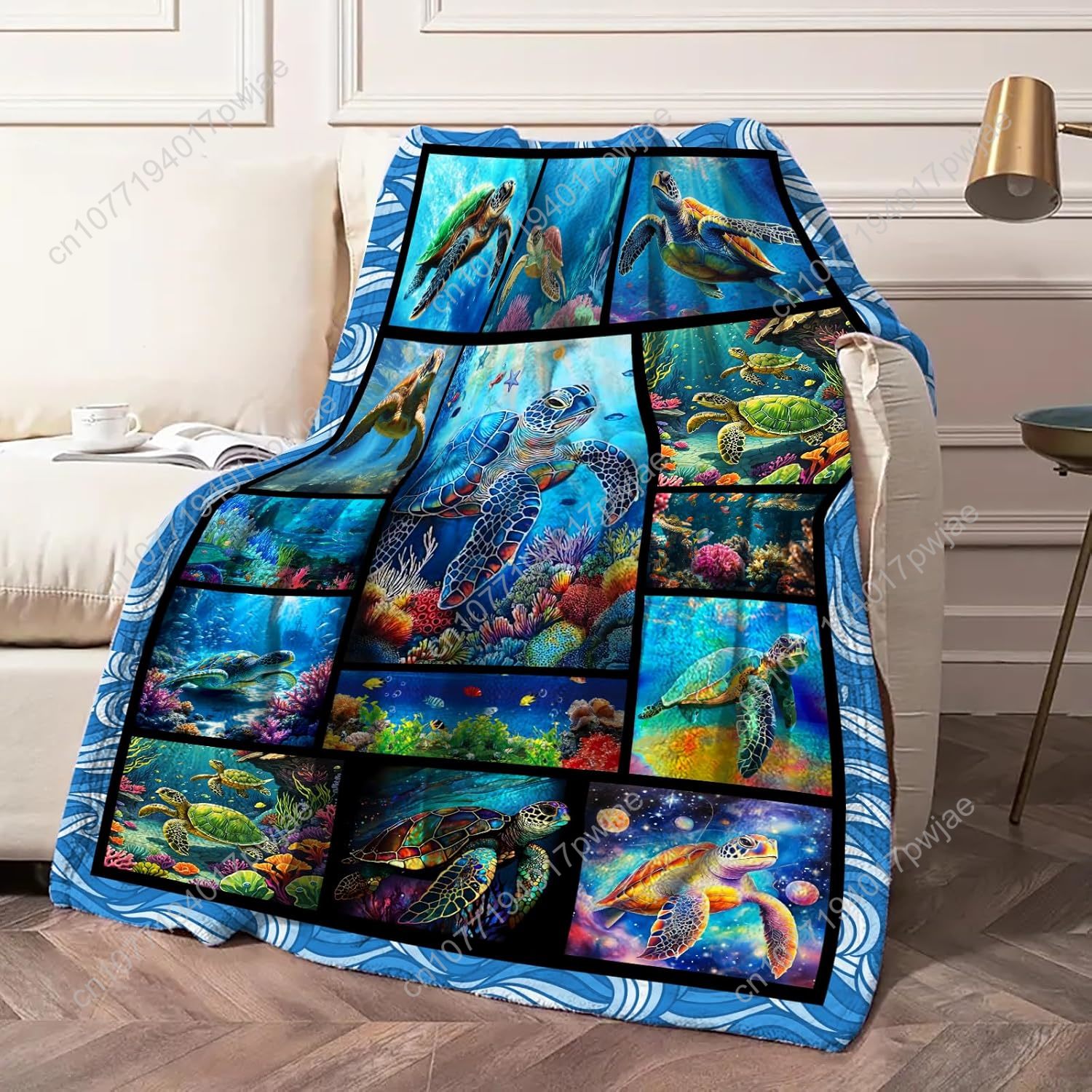 Sea Turtle Flannel Throw Blank - огляд і ціна Home Textiles Blanket