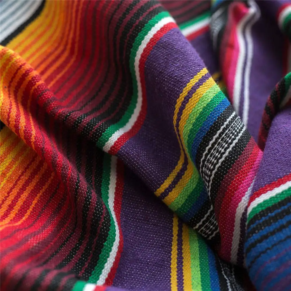 Mexican Tassel Blanket Multi B - огляд і ціна Home Textiles Towel