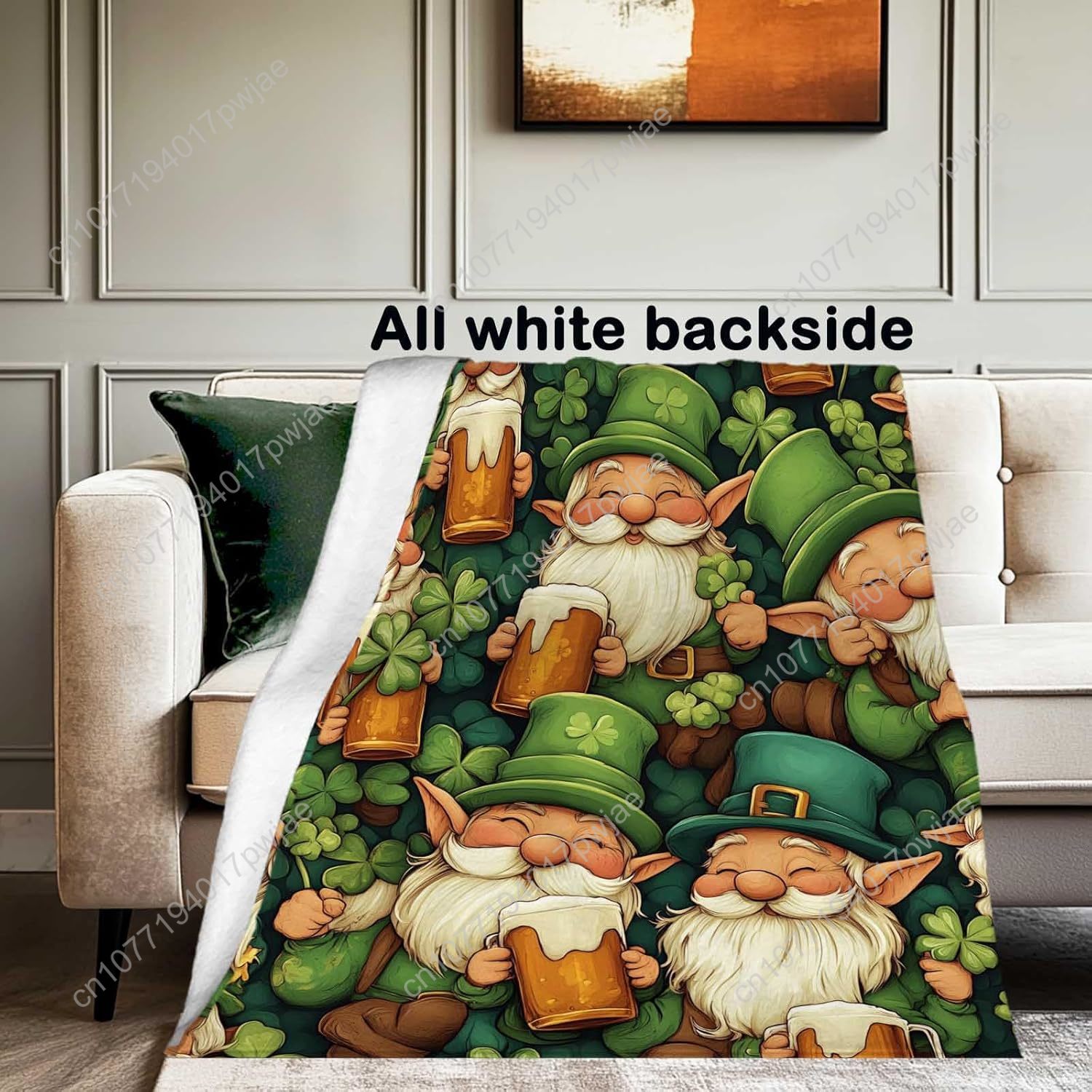 St. Patrick’s Day Gnome Throw  - огляд і ціна Home Textiles Blanket