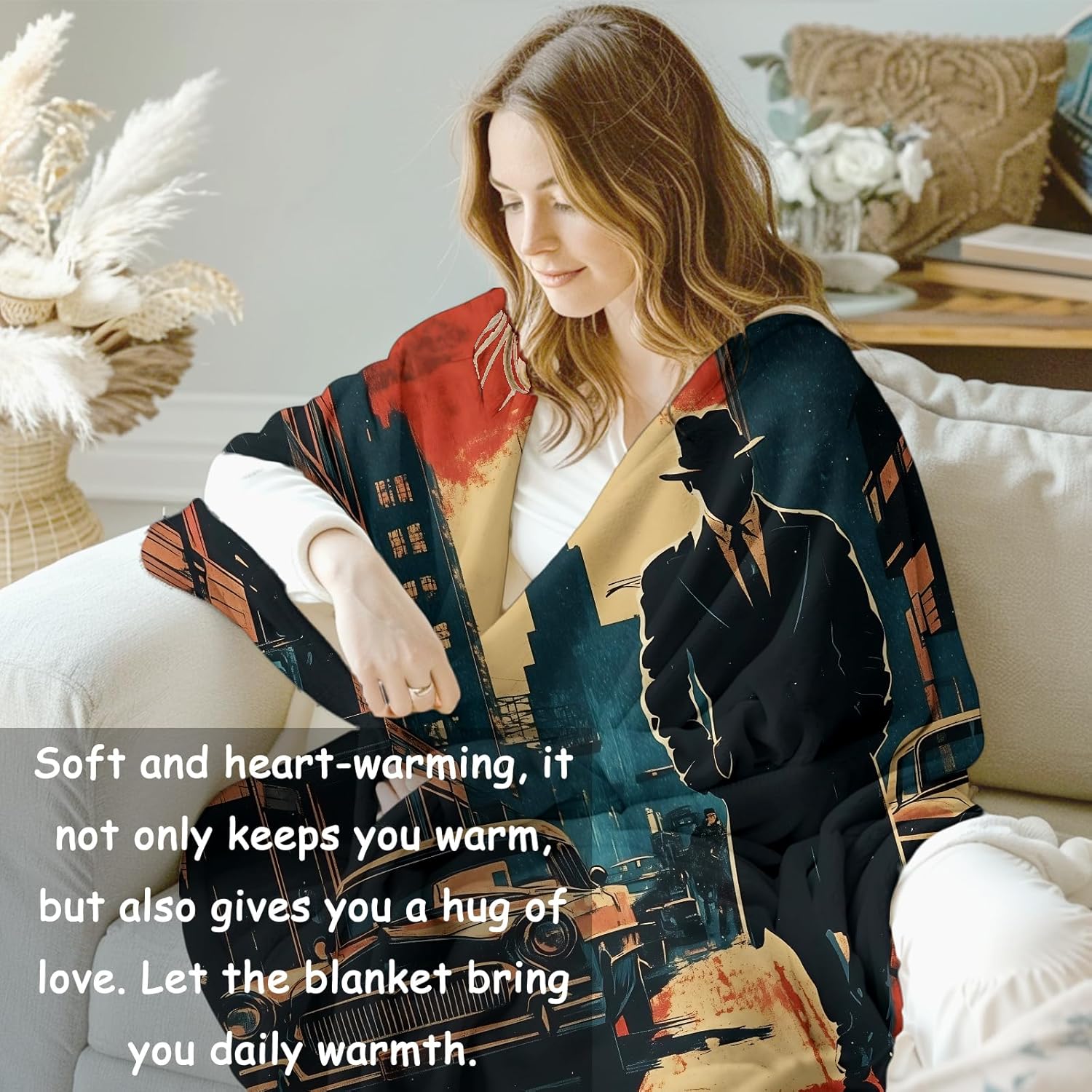 Noir Detective Blanket Gifts f - огляд і ціна Home Textiles Blanket